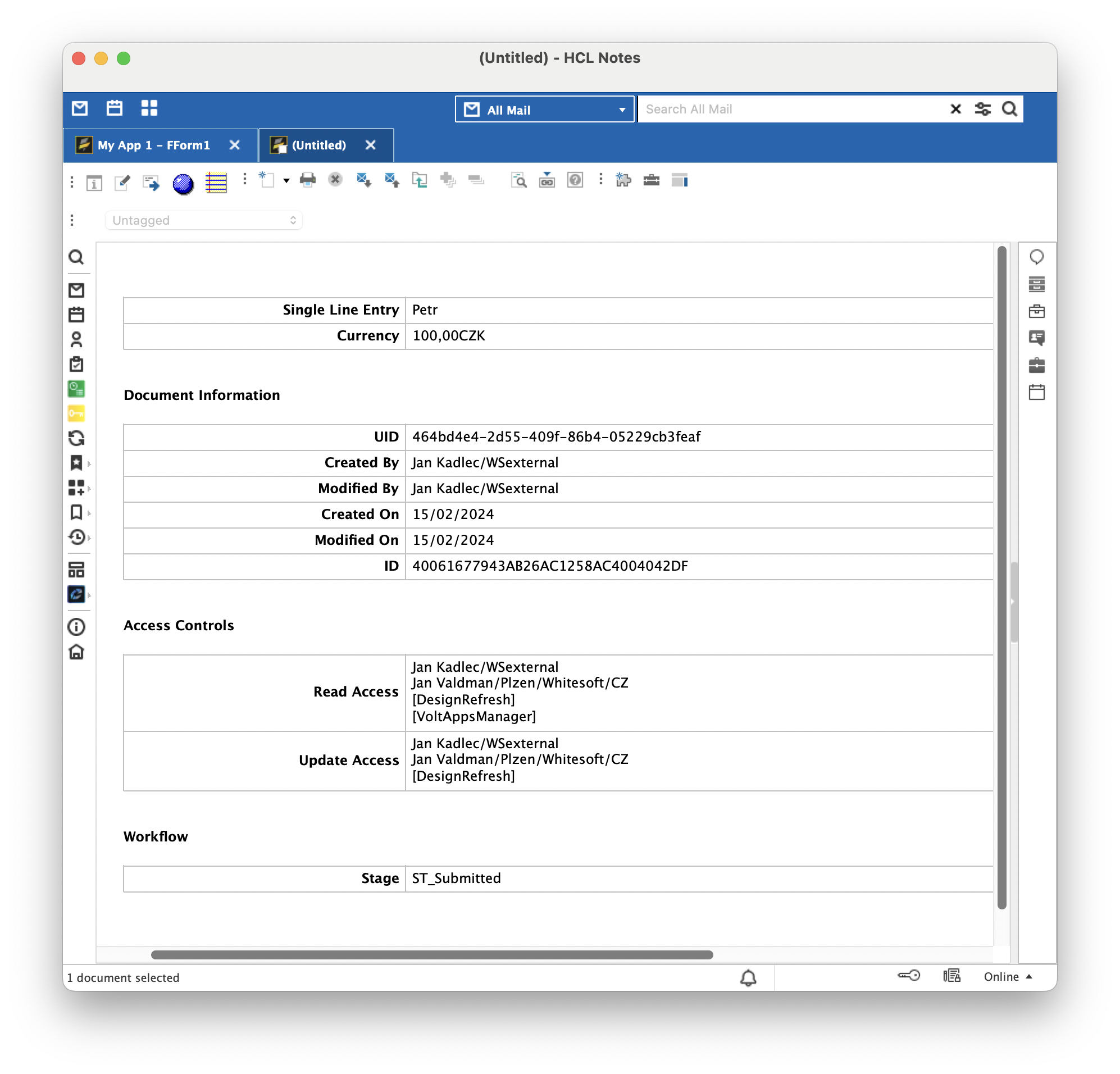 Representation in HCL Domino Leap